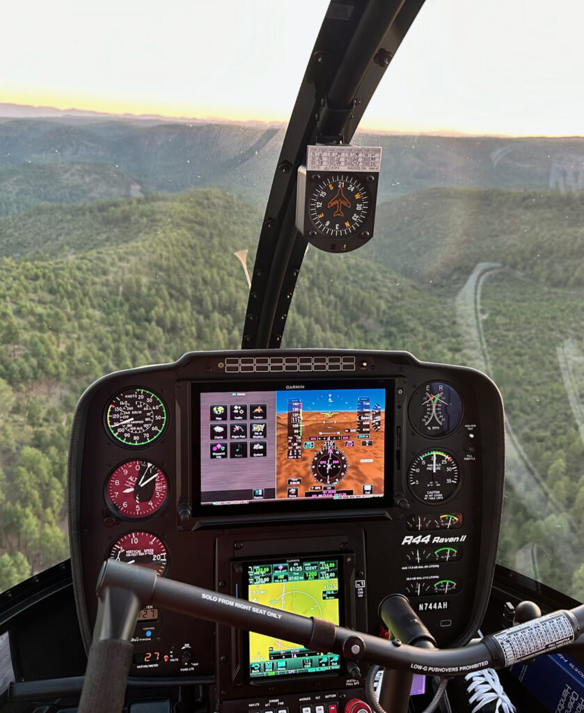 R44 cockpit