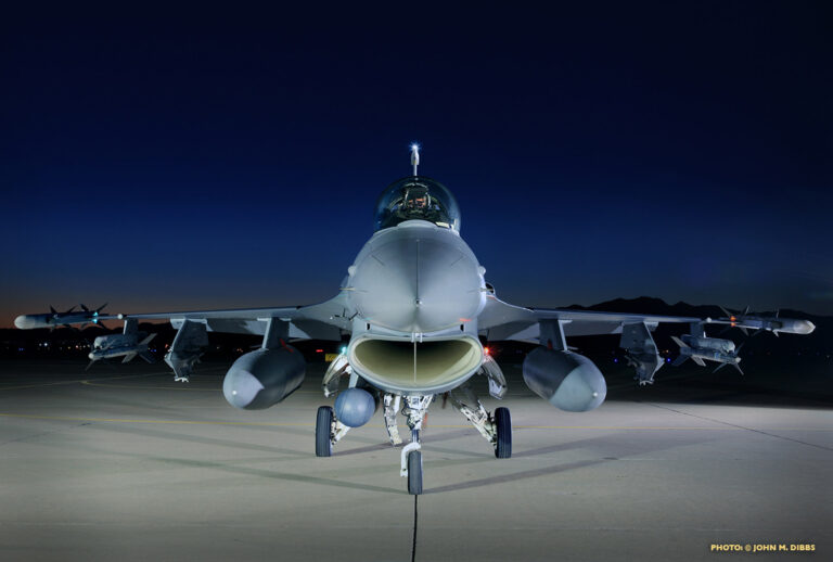 Terry Blakemore in F-16 on runway